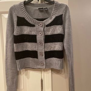 Day trip black and gray sequin sweater size med